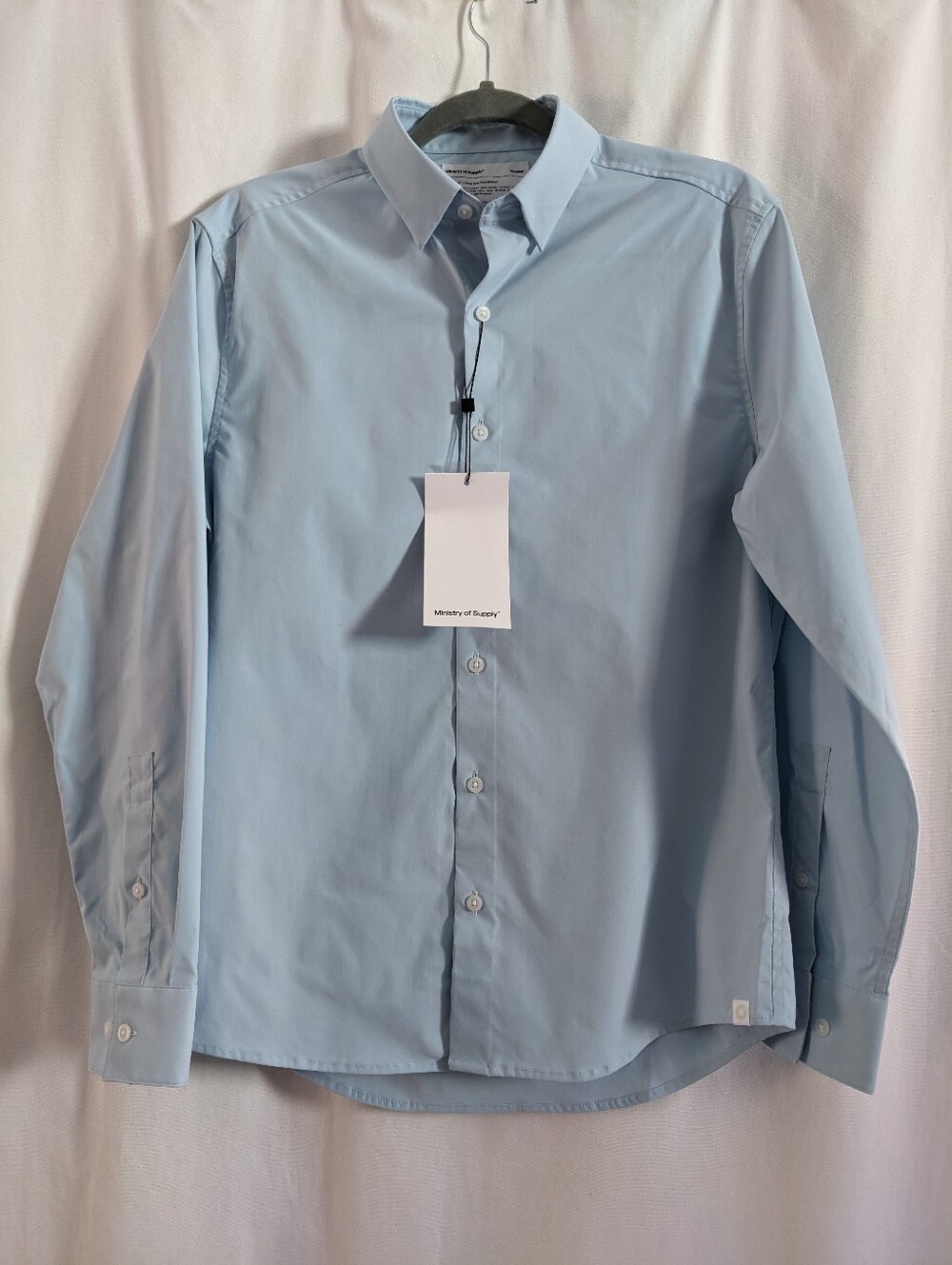 NWT Ministry Of Supply Aerozero Dress Shirt Men's Small Preppy Slim Fit Blue